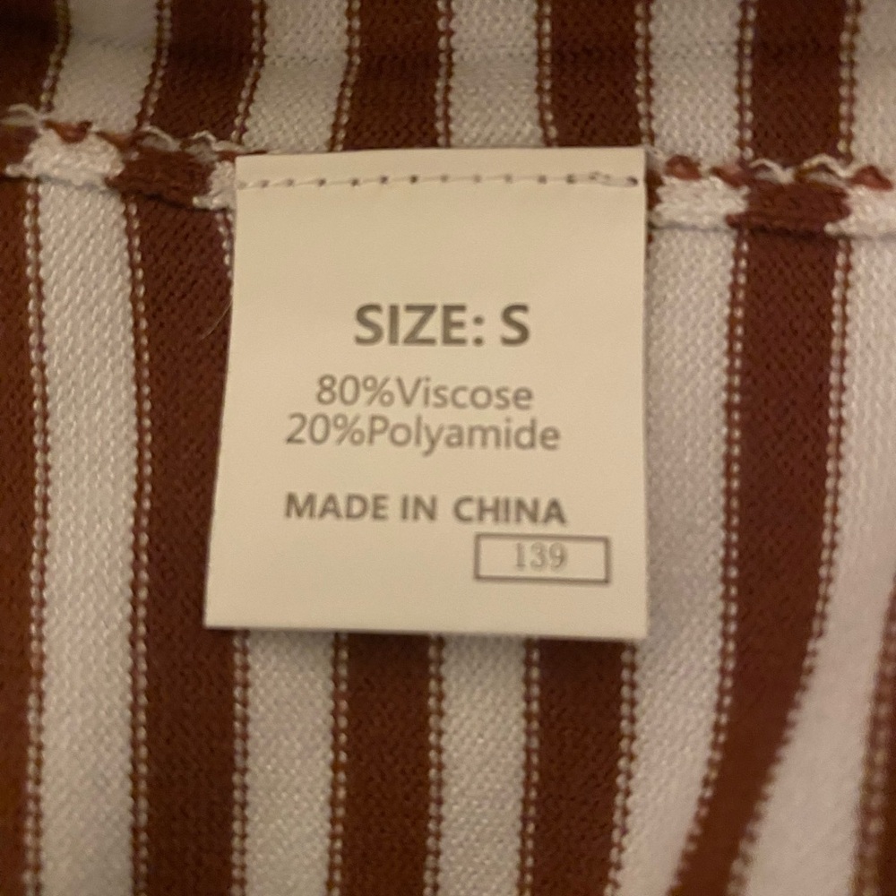 Dokotoo Striped Red and Brown Men's Tank Top Size S - Picture 8 of 9